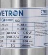 Насос вихревой Wetron 4SKmw100M, 750 Вт, 58 м, 45 л/мин, &Oslash;96 мм, для чистой воды (778331) - 5