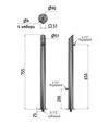Колонка садовая круглая РІВНИНА Light 50 мм, с овальным верхом, с 2 кранами (20101-1) - 2