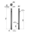 Колонка садовая круглая РІВНИНА Light 50 мм, со сферическим верхом, с 2 кранами (20101-2) - 2