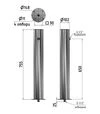 Колонка садовая солнечная круглая РІВНИНА Standart 100 мм, 5 л, с 1 краном (20103) - 2