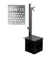 Колонка садовая квадратная РІВНИНА Light 50x50 мм, с 2 кранами, дренажным модулем и решеткой "Капля" (20206Кр) - 1