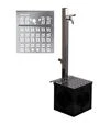Колонка садовая квадратная РІВНИНА Light 50x50 мм, с 2 кранами, дренажным модулем и решеткой "Волна" (20206Хв) - 1