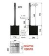 Колонка садовая квадратная РІВНИНА Light 50x50 мм, с 2 кранами, дренажным модулем и решеткой "Волна" (20206Хв) - 2