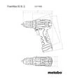 Дриль-шуруповерт акумуляторний Metabo PowerMaxx BS BL Q, 12 В, кейс (601749500) - 6