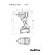 Гайковерт ударний акумуляторний Metabo SSW 18 LTX 550 BL, 2x5,2 А*Год, кейс (602404650) - 2