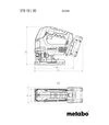 Електролобзик акумуляторний Metabo STB 18 L 90, без АКБ та ЗП (601048850) - 3