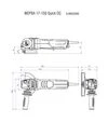 Кутова шліфмашина Metabo WEPBA 19-150 Q DS M-Brush, 1900 Вт 150 мм, педальний вимикач (613117000) - 3
