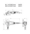 Кутова шліфмашина Metabo WEA 24-230 MVT Quick, 2400 Вт, плавний пуск, автобаланс (606472000) - 2