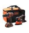 Набір акумуляторного інструменту BLACK+DECKER BCK23S1S, BDCHD18 + BDCDS18, сумка (BCK23S1S) - 1