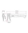 Топор-колун Alloid Pro 1000 г, 380 мм, с фибергласовой ручкой (SF-70151000) - 2