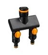Трійник для крана Fiskars Comfort на 2 виходи, з клапанами (1070577) - 1