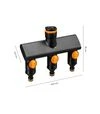 Тройник для крана Fiskars Comfort на 3 выхода, с клапанами (1070578) - 2