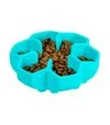 Миска для собак и кошек WAUDOG Silicone для медленного кормления, голубая, 750 мл - 1