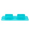 Миска складана для собак і котів WAUDOG Silicone блакитна, 385х230х50 мм - 1
