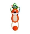 Игрушка для собак GiGwi Eco Friendz Лиса с пищалкой и веревкой, 30 см - 2
