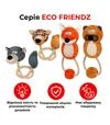 Игрушка для собак GiGwi Eco Friendz Лиса с пищалкой и веревкой, 30 см - 3
