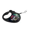 Повідець-рулетка для собак WAUDOG R-leash Божевільне кохання, до 15 кг, світловідбивний, чорний, 5 м - 1
