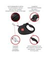 Повідець-рулетка для собак WAUDOG R-leash Божевільне кохання, до 15 кг, світловідбивний, чорний, 5 м - 4