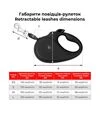 Повідець-рулетка для собак WAUDOG R-leash Божевільне кохання, до 15 кг, світловідбивний, чорний, 5 м - 5