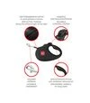 Поводок-рулетка для собак WAUDOG R-leash Безумная любовь, до 50 кг, светоотражающий, черный, 5 м - 10