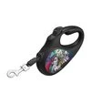 Поводок-рулетка для собак WAUDOG R-leash Безумная любовь, до 50 кг, светоотражающий, черный, 5 м - 2