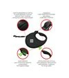 Поводок-рулетка для собак WAUDOG R-leash Мохнатые монстры, до 12 кг, светоотражающий, с контейнером для пакетов, 3 м - 17