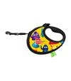 Поводок-рулетка для собак WAUDOG R-leash Мохнатые монстры, до 12 кг, светоотражающий, с контейнером для пакетов, 3 м - 2