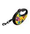 Поводок-рулетка для собак WAUDOG R-leash Мохнатые монстры, до 12 кг, светоотражающий, с контейнером для пакетов, 3 м - 7