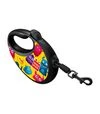 Поводок-рулетка для собак WAUDOG R-leash Мохнатые монстры, до 12 кг, светоотражающий, с контейнером для пакетов, 3 м - 8