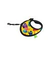 Поводок-рулетка для собак WAUDOG R-leash Мохнатые монстры, до 20 кг, светоотражающий, с контейнером для пакетов, 5 м - 14