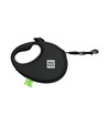 Поводок-рулетка для собак WAUDOG R-leash до 20 кг, светоотражающий, с контейнером для пакетов, черный, 5 м - 3