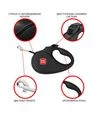 Поводок-рулетка для собак WAUDOG R-leash Супермен Герой, до 50 кг, светоотражающий, черный, 5 м - 4