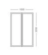 Москитная сетка MVM для дверей, на магнитах, 100х220 см, титан (MN-1000 T) - 11