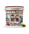 Емаль акрилова SkyLine Wood для вікон та дверей Біла, 10 л - 2