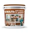 Эмаль акриловая SkyLine Wood для окон и дверей RAL 3009 Красно-коричневая, 5 л - 1