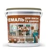 Эмаль акриловая SkyLine Wood для окон и дверей RAL 8008 Желто-коричневая, 10 л - 1