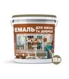 Эмаль акриловая SkyLine Wood для окон и дверей RAL 8008 Желто-коричневая, 10 л - 2
