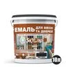 Емаль акрилова SkyLine Wood для вікон та дверей RAL 9004 Чорна, 10 л - 2