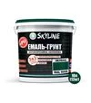 Эмаль-грунт 3 в 1 акрил-полиуретановая SkyLine RAL 6005 Зеленая Шелковисто-матовая, 12 кг - 2