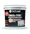 Эмаль-грунт 3 в 1 акрил-полиуретановая SkyLine RAL 7035 Светло-серая Шелковисто-матовая, 3,6 кг - 1