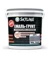 Емаль-ґрунт 3 в 1 акрил-поліуретанова SkyLine RAL 7046 Сіра Шовковисто-матова, 6 кг - 1