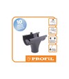 Воронка PROFiL проходная 130/100, Графитовая - 2