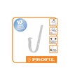 Тримач ринви PROFiL металевий довгий 90/75, Білий - 2