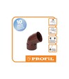 Коліно дворозтрубне PROFiL 130/100, Коричневе - 2