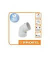 Коліно дворозтрубне PROFiL 130/100, Біле - 2