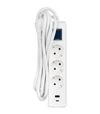 Мережевий подовжувач-фільтр 2E 3х1,5 мм&sup2;, 3 розетки, USB-A/C, білий, 3 м (2E-SP315M3USBWH) - 2