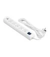 Мережевий подовжувач-фільтр 2E 3х1,5 мм&sup2;, 5 розеток, USB-A/C, білий, 3 м (2E-SP515M3USBWH) - 1
