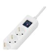 Мережевий подовжувач-фільтр 2E 3х1,5 мм&sup2;, 5 розеток, USB-A/C, білий, 3 м (2E-SP515M3USBWH) - 4