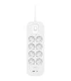 Сетевой удлинитель-фильтр Belkin 3х1,5 мм&sup2;, 8 розеток, USB-A/C 18 Вт, белый, 2 м (SRB003VF2M-V2) - 3