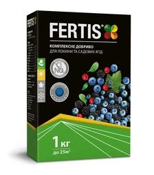 Мікродобриво NPK 12-8-16+ME для лохини і садових ягід, 1 кг (Fertis)